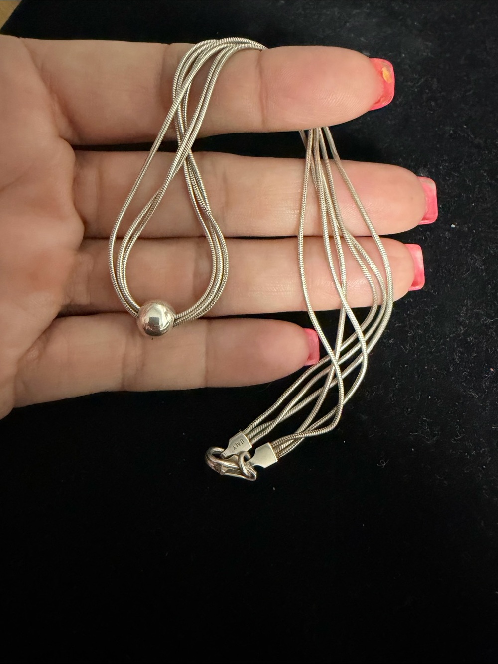 SILPADA Sterling silver retired sliding ball necklace